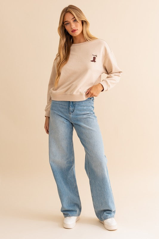 HOWDY Relaxed Fit Sweatshirt