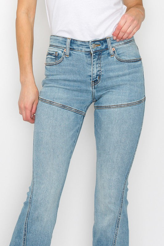 PLUS SIZE / HIGH RISE SKINNY FLARE king-general-store-5710.myshopify.com