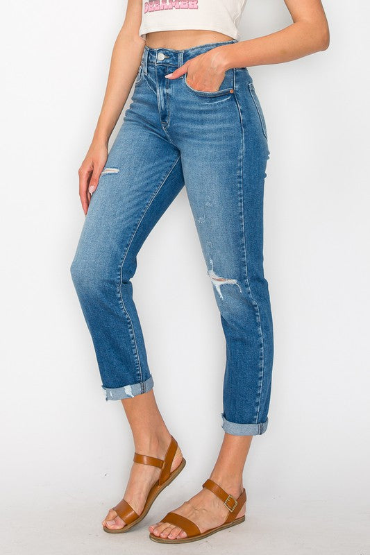 Plus High Rise Tapered Leg Jeans king-general-store-5710.myshopify.com