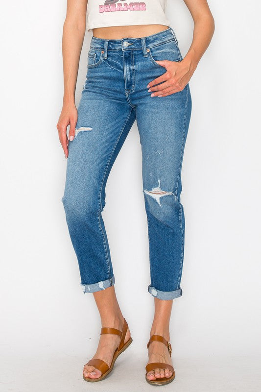 Plus High Rise Tapered Leg Jeans king-general-store-5710.myshopify.com