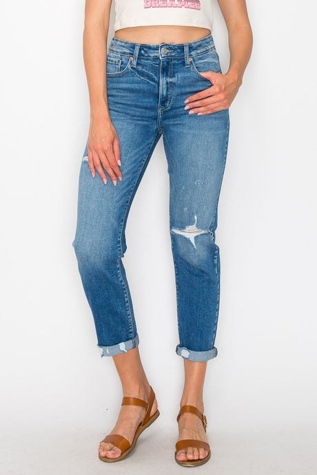Plus High Rise Tapered Leg Jeans king-general-store-5710.myshopify.com