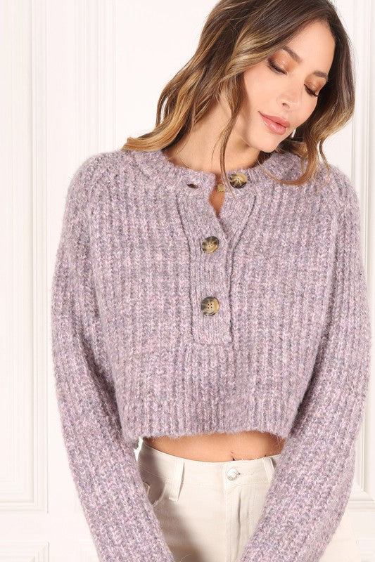 Melange Multi Color Sweater Top king-general-store-5710.myshopify.com