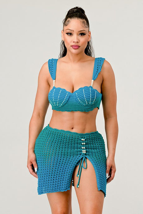 LITTLE MERMAID PERAL ADORABLE TWO PCS KNIT SET king-general-store-5710.myshopify.com