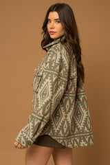 3D Pocket Aztec Print Shacket king-general-store-5710.myshopify.com