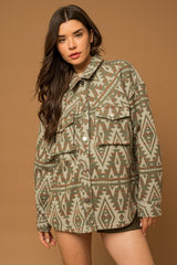 3D Pocket Aztec Print Shacket king-general-store-5710.myshopify.com