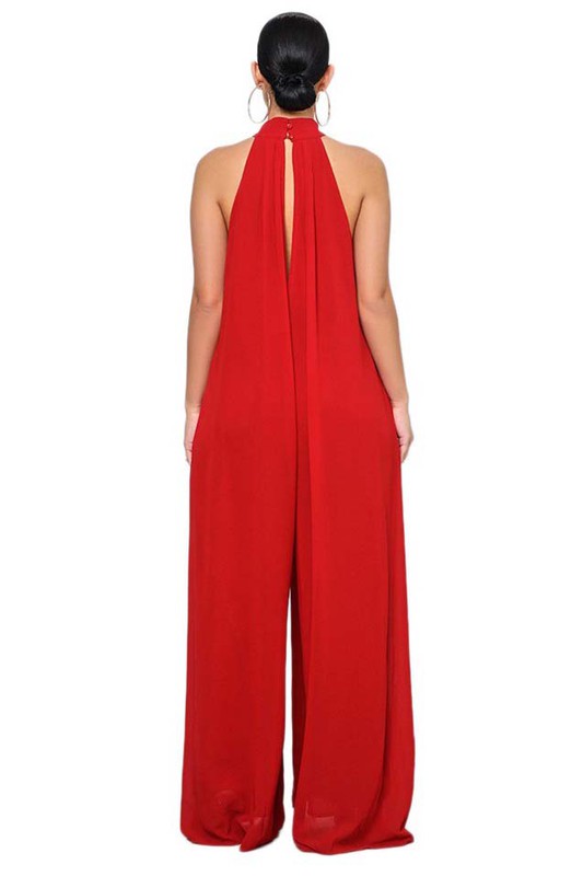 Sleeveless Neck Collar Wide Leg Jumpsuit king-general-store-5710.myshopify.com