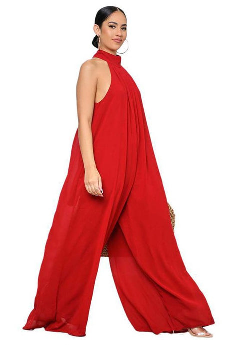 Sleeveless Neck Collar Wide Leg Jumpsuit king-general-store-5710.myshopify.com