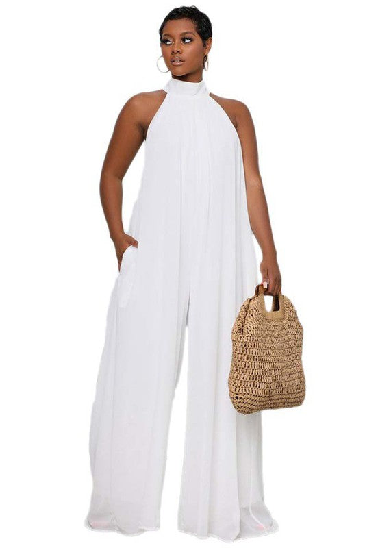 Sleeveless Neck Collar Wide Leg Jumpsuit king-general-store-5710.myshopify.com