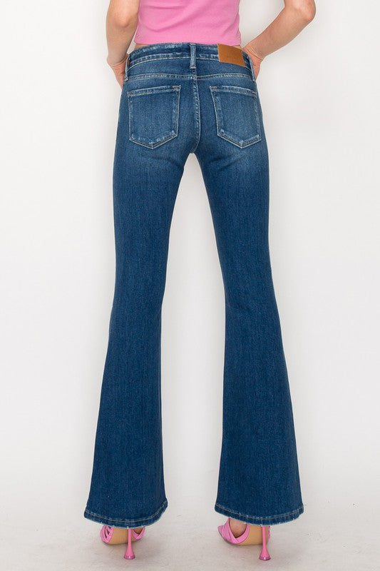 PLUS SIZE - LOW RISE STRETCH VINTAGE FLARE JEANS king-general-store-5710.myshopify.com