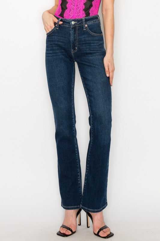 PLUS SIZE - HIGH RISE SKINNY BOOTCUT JEANS king-general-store-5710.myshopify.com