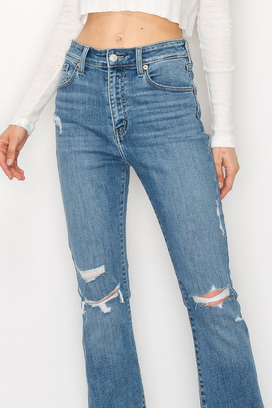 PLUS SIZE - HIGH RISE SKINNY BOOTCUT JEANS king-general-store-5710.myshopify.com