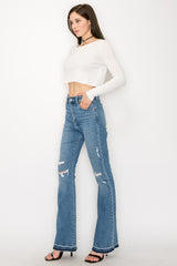 PLUS SIZE - HIGH RISE SKINNY BOOTCUT JEANS king-general-store-5710.myshopify.com