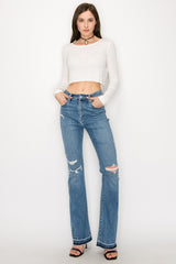 PLUS SIZE - HIGH RISE SKINNY BOOTCUT JEANS king-general-store-5710.myshopify.com