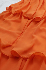 Orange Ribbed Bralette Top Layered Maxi Dress king-general-store-5710.myshopify.com
