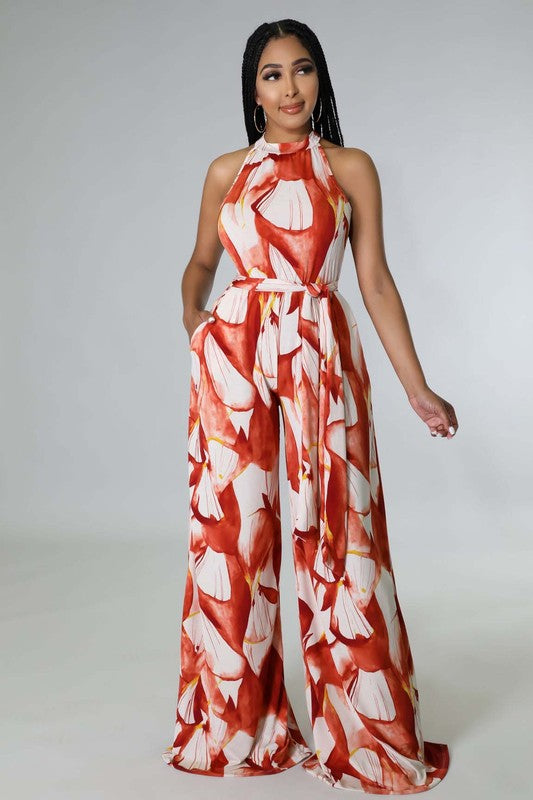 Orange Red Sleeveless Wide Leg Set king-general-store-5710.myshopify.com