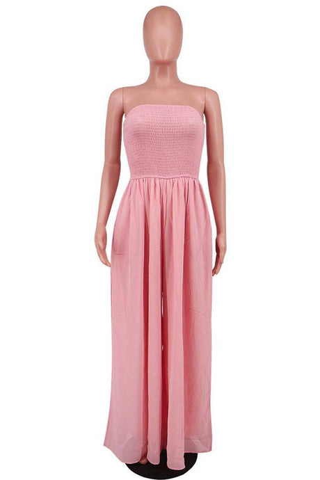 Ribbed Tube Top Chiffon Style Jumpsuit king-general-store-5710.myshopify.com