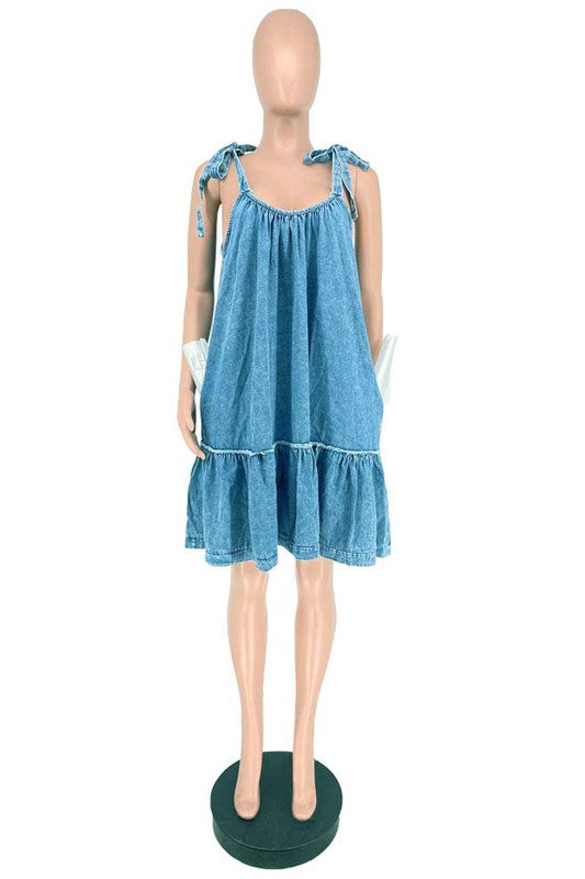 SEXY SUMMER DENIM DRESS king-general-store-5710.myshopify.com