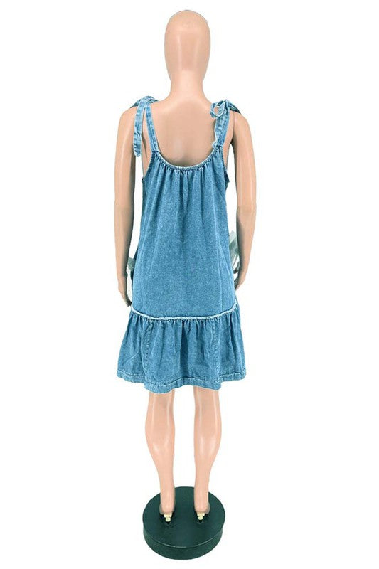 SEXY SUMMER DENIM DRESS king-general-store-5710.myshopify.com