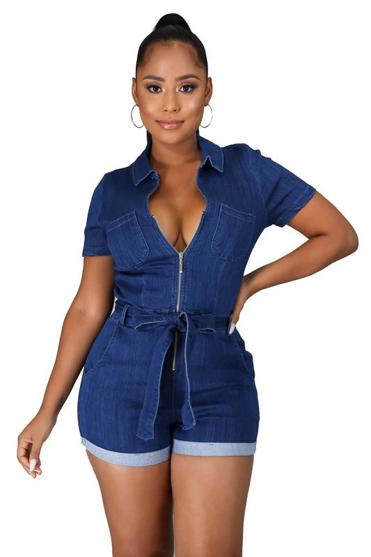 Navy Sexy Summer Romper king-general-store-5710.myshopify.com