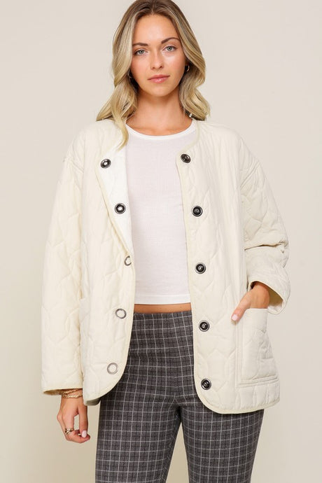 Quilted Puffer Jacket with Pockets king-general-store-5710.myshopify.com