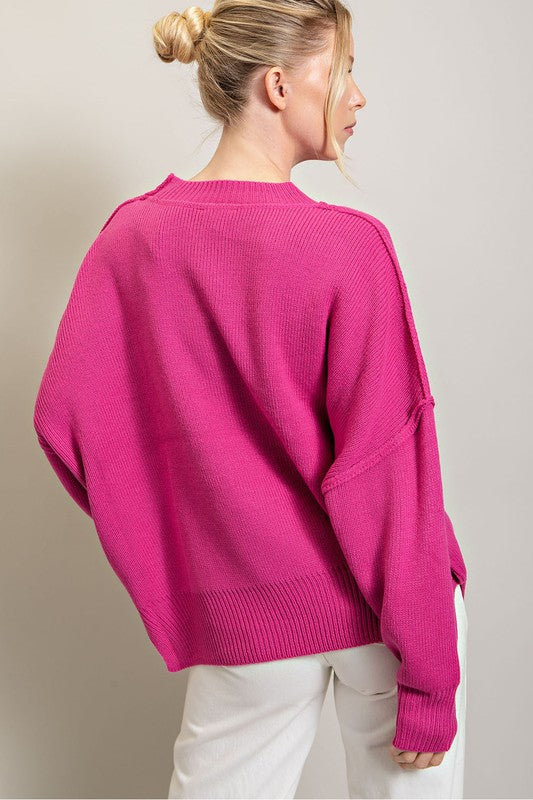 Long Sleeve Ribbed Sweater king-general-store-5710.myshopify.com