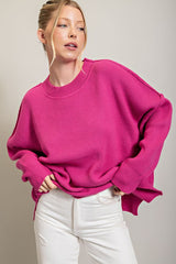 Long Sleeve Ribbed Sweater king-general-store-5710.myshopify.com