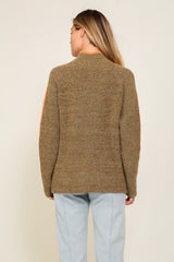 Marled Brown Raglan Sleeve Funnel Neck Sweater king-general-store-5710.myshopify.com