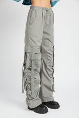 Charcoal Cargo Parachute Pants king-general-store-5710.myshopify.com