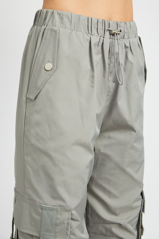 Charcoal Cargo Parachute Pants king-general-store-5710.myshopify.com