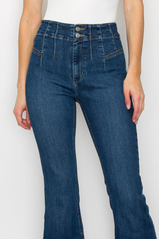 Plus High Rise Modern Flare Jeans king-general-store-5710.myshopify.com