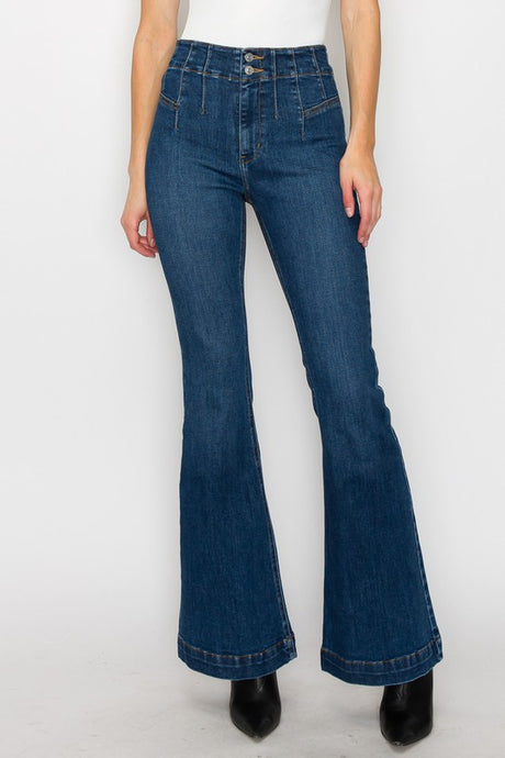 Plus High Rise Modern Flare Jeans king-general-store-5710.myshopify.com
