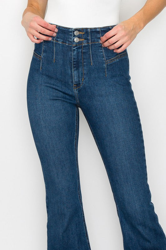 Plus High Rise Modern Flare Jeans king-general-store-5710.myshopify.com