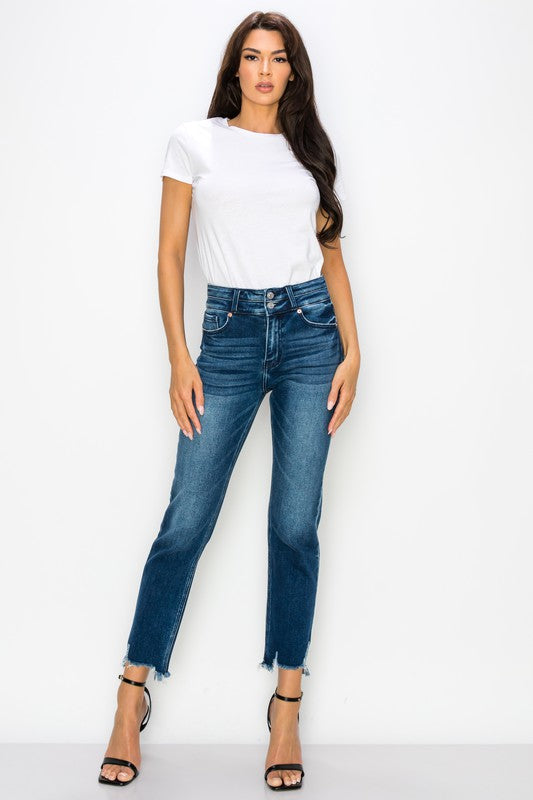 Plus High Rise Double Waistband Jeans king-general-store-5710.myshopify.com