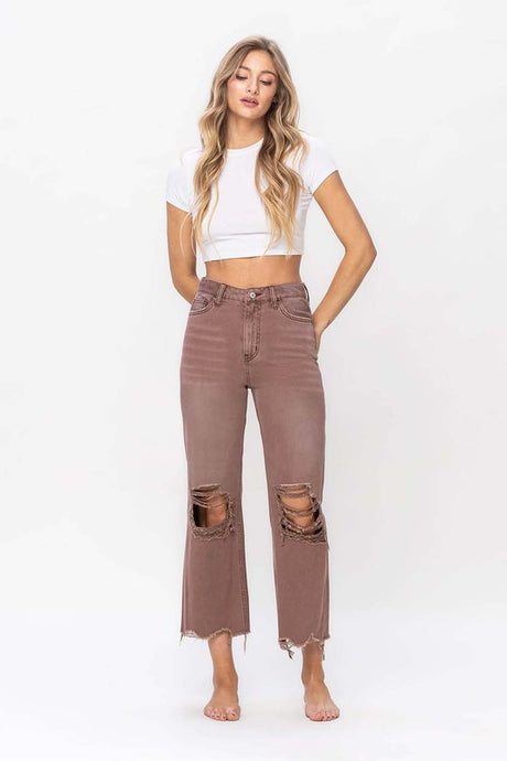 90's Vintage Crop Flare Jean king-general-store-5710.myshopify.com