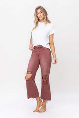 90's Vintage High Rise Crop Flare Jeans king-general-store-5710.myshopify.com