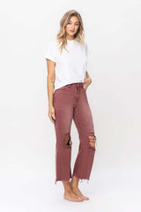 90's Vintage High Rise Crop Flare Jeans king-general-store-5710.myshopify.com