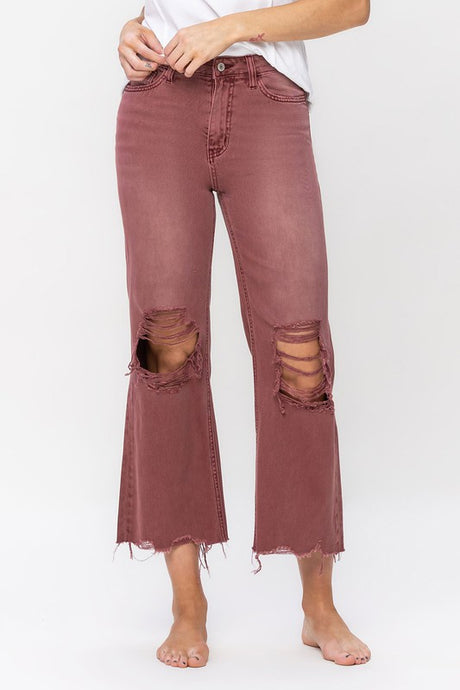90's Vintage High Rise Crop Flare Jeans king-general-store-5710.myshopify.com
