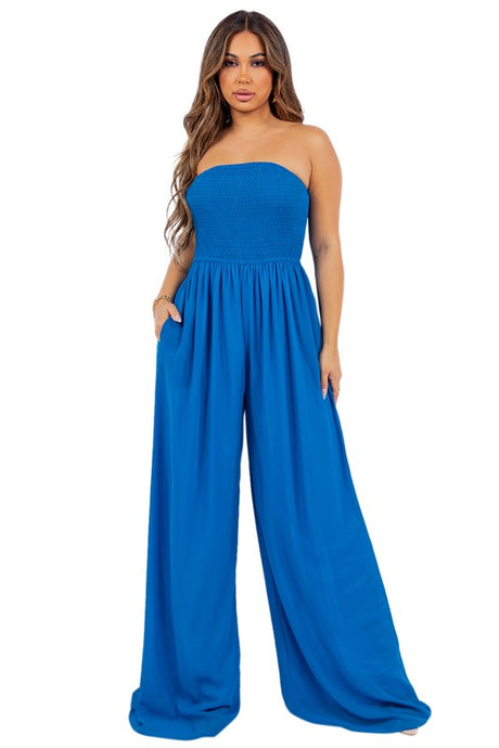 Ribbed Tube Top Chiffon Style Jumpsuit king-general-store-5710.myshopify.com