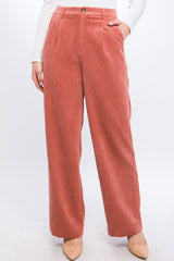 Soft Textured Corduroy Trouser Pants