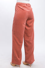 Soft Textured Corduroy Trouser Pants