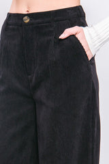 Soft Textured Corduroy Trouser Pants