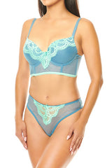 Contrast Lace Bra Set