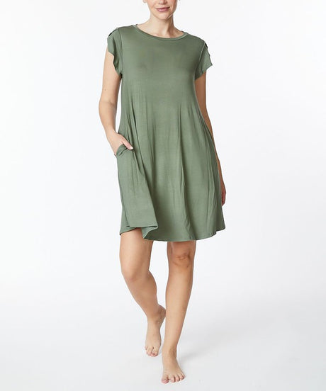 BAMBOO Tulip Sleeve Mini Dress with Pockets king-general-store-5710.myshopify.com