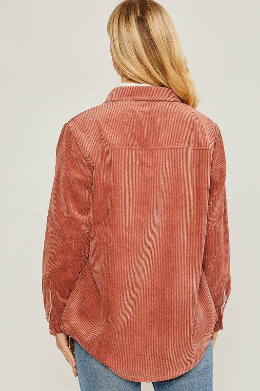 Corduroy Reversible Button Down Jacket king-general-store-5710.myshopify.com