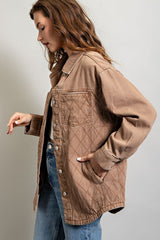 Quilted Button Down Jacket king-general-store-5710.myshopify.com