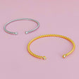 Slim And Cabled Open Bangle Bracelet king-general-store-5710.myshopify.com