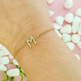 Dainty Sparkle Initial Bracelet king-general-store-5710.myshopify.com