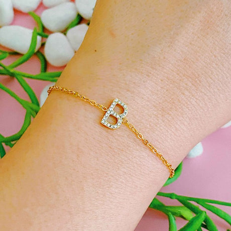 Dainty Sparkle Initial Bracelet king-general-store-5710.myshopify.com