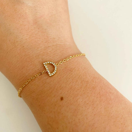 Dainty Sparkle Initial Bracelet king-general-store-5710.myshopify.com