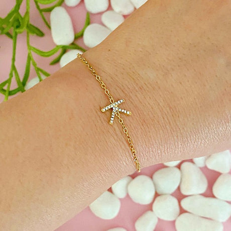 Dainty Sparkle Initial Bracelet king-general-store-5710.myshopify.com